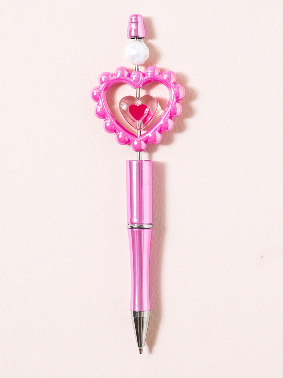 비즈 DIY 볼펜 꾸미기 더블하트
