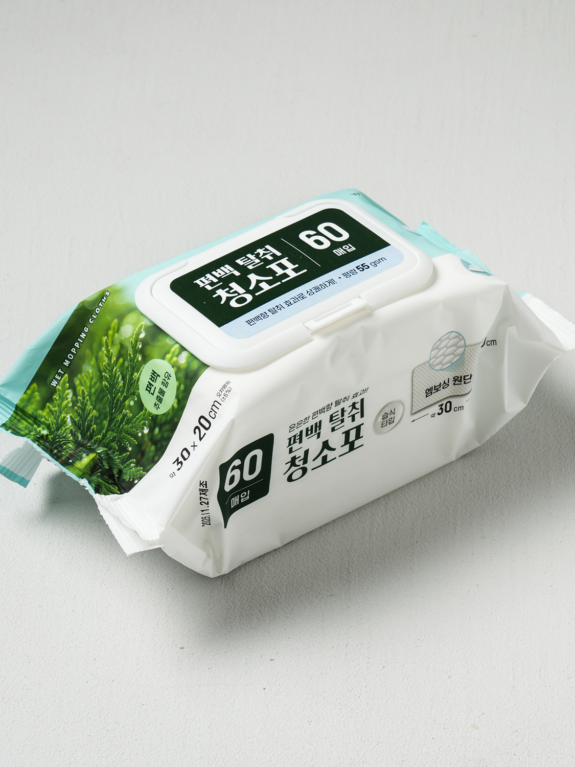 매직브라이트 편백 탈취 청소포 60매입 30 X 20 cm