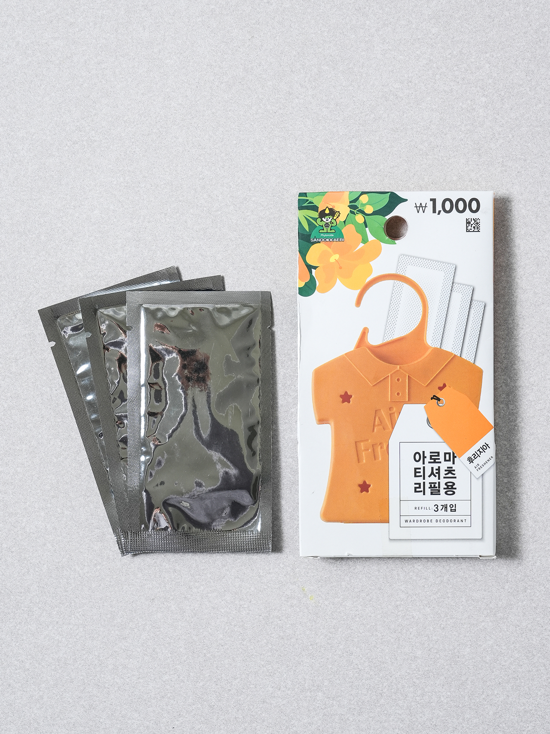 아로마 티셔츠 리필 3개입 프리지아 향