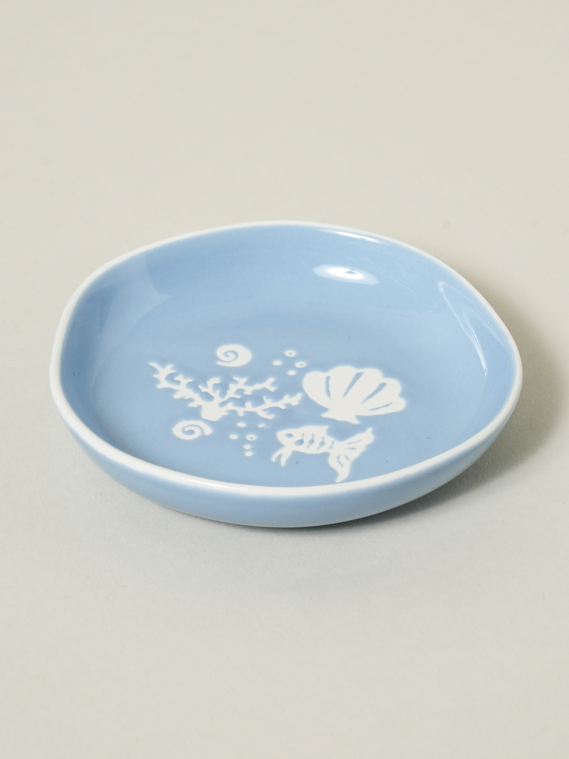 내부 양각 컬러 종지 10 cm