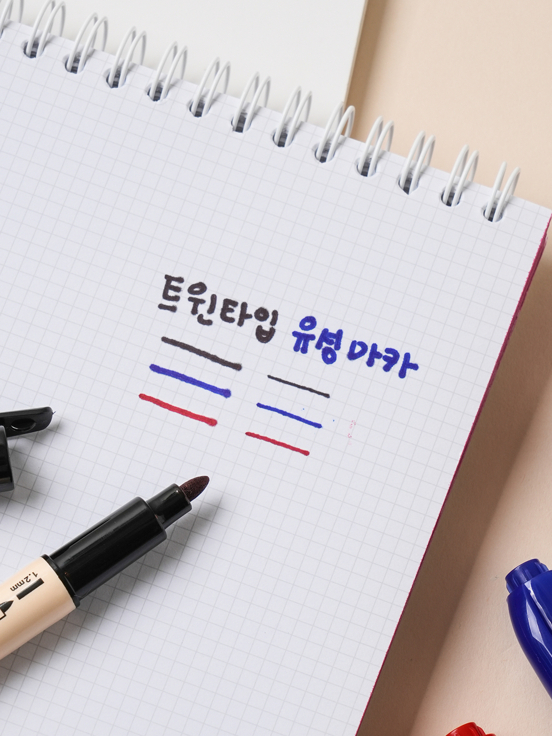 트윈 유성 마카 4개입 혼합