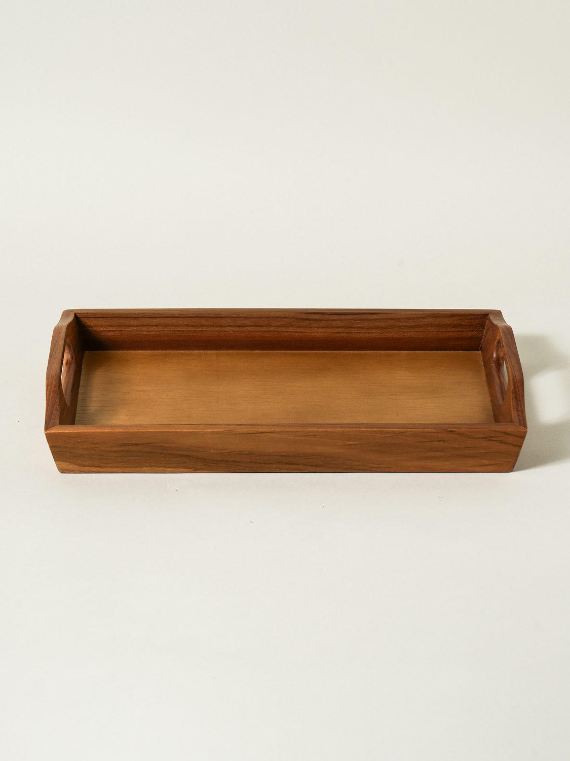 티크 사각 손잡이 트레이 35.5 X 23.5 X 5 cm