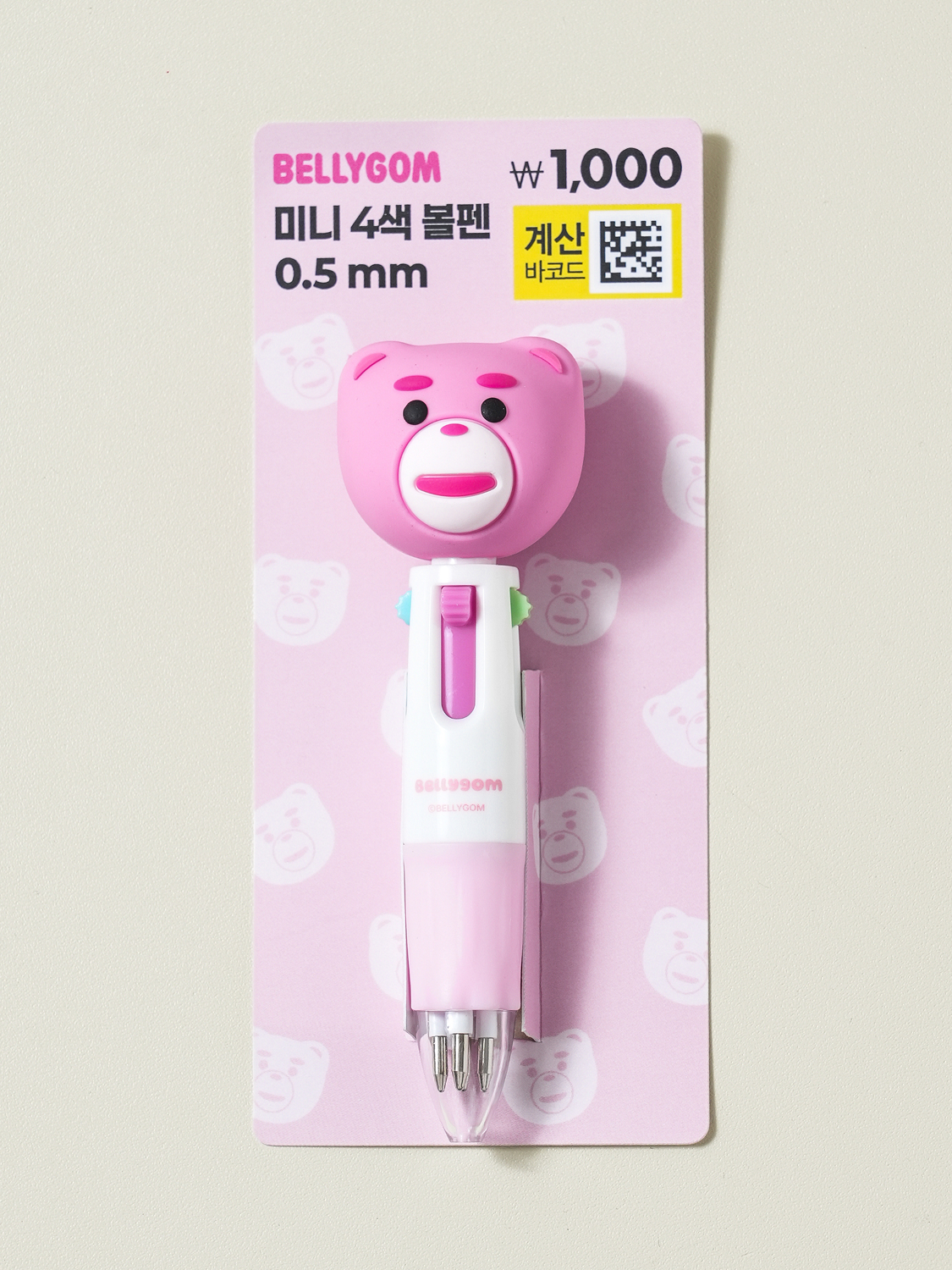 Мини 4-цветная шариковая ручка Bellygom 0.5 mm