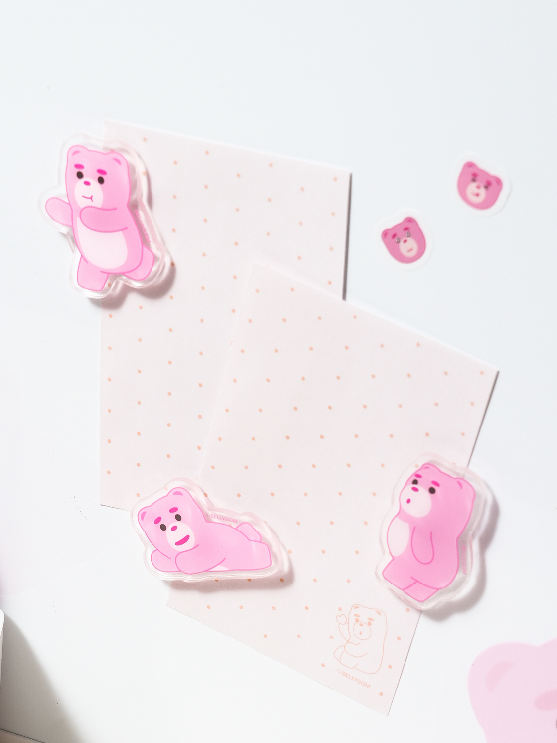 벨리곰 아크릴 모양 자석 3개입