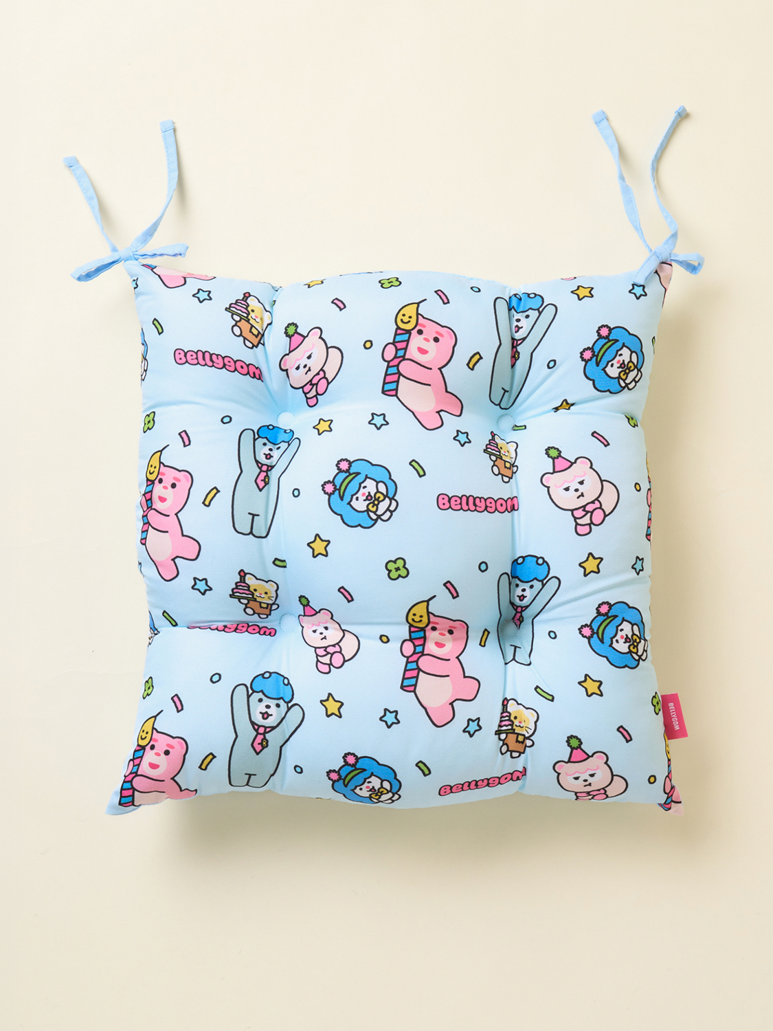 벨리곰 푹신한 사각방석 40 X 40 cm 블루