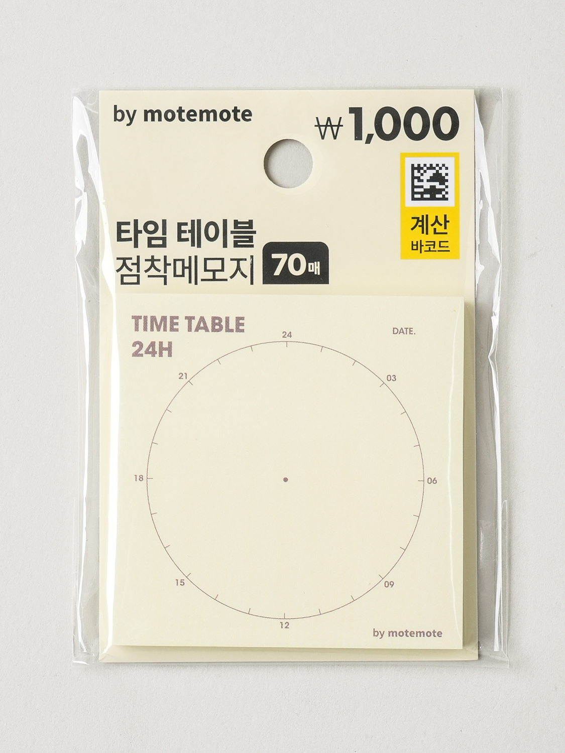 모트모트 타임 테이블 점착 메모지 70매입
