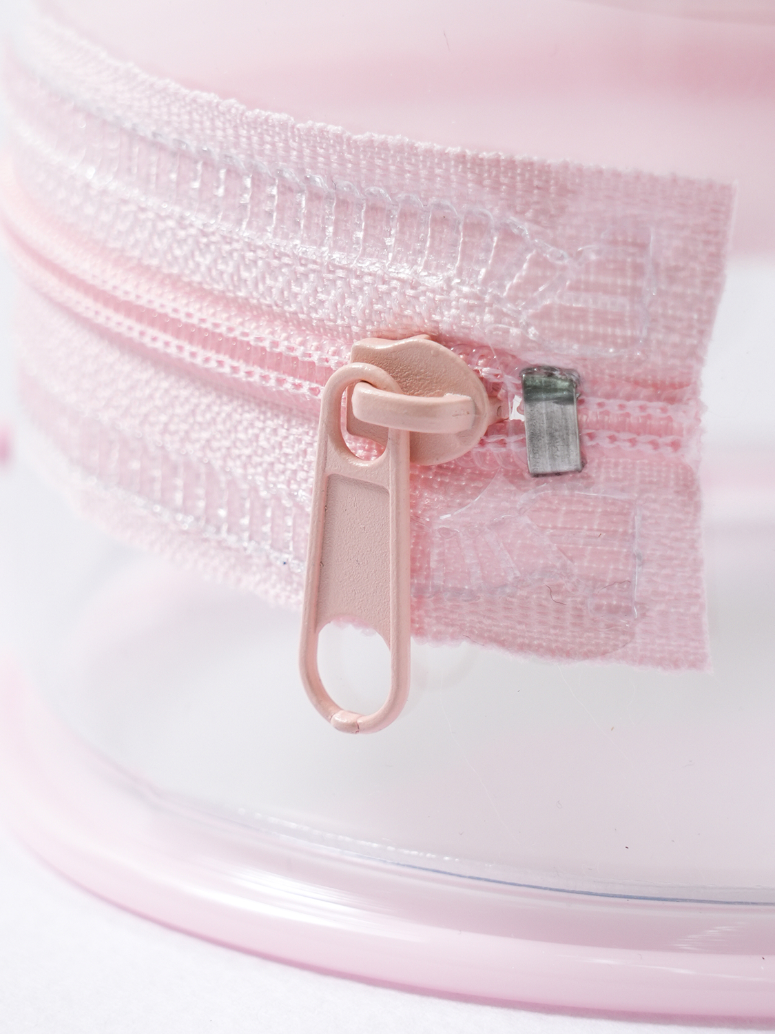 카라비너 원형 클리어 케이스 라이트핑크