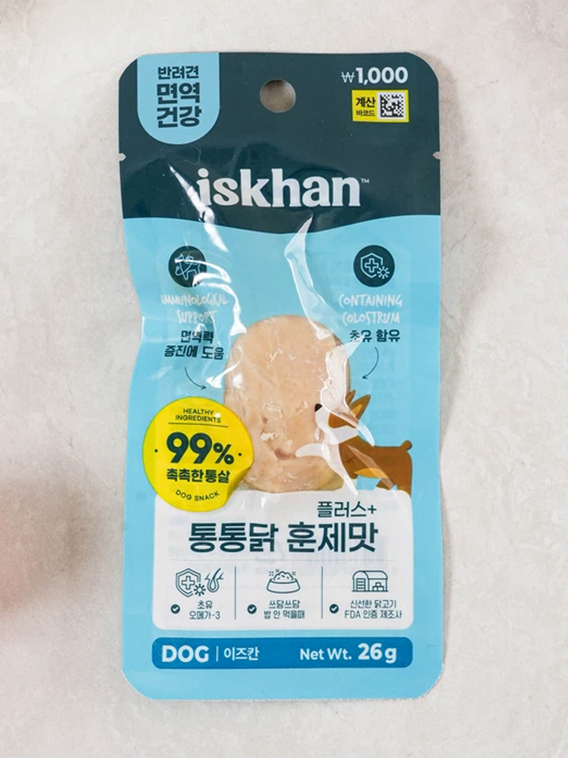 [펫] 이즈칸 독 훈제 통통닭 26 g (10g당 385원)
