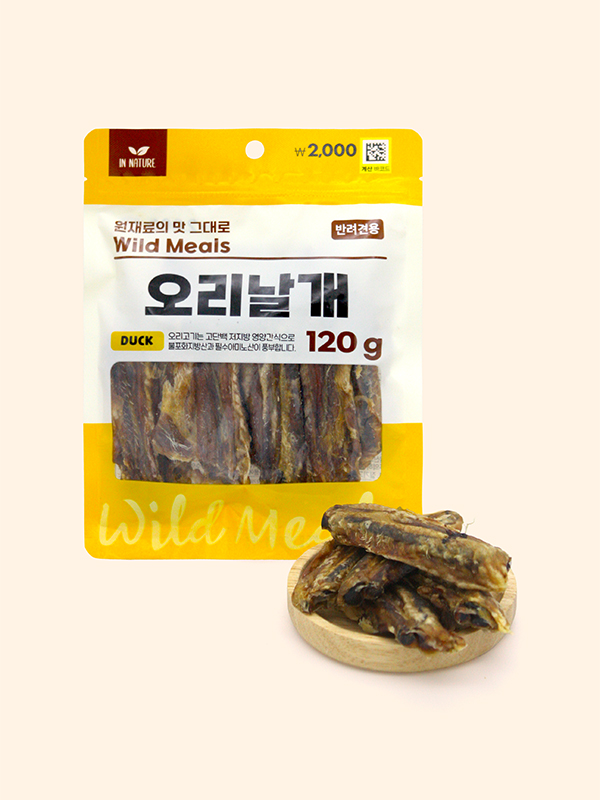 [펫] 인네이처 수제 간식 오리 날개 120 g