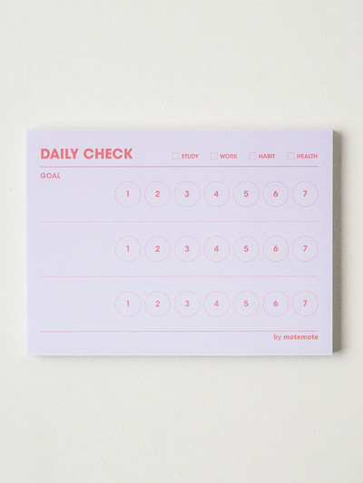 Motemoteco Daily Check Sticky Notes 60 Sheets