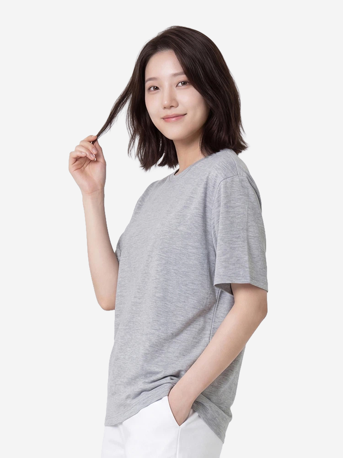 Домашняя футболка из вискозы M/L серая