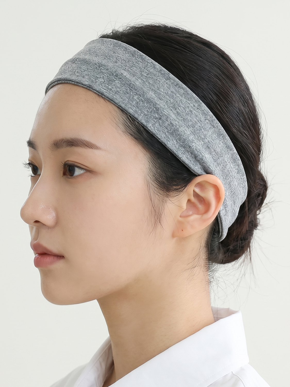 신축성 좋은 헤어 밴드 차콜