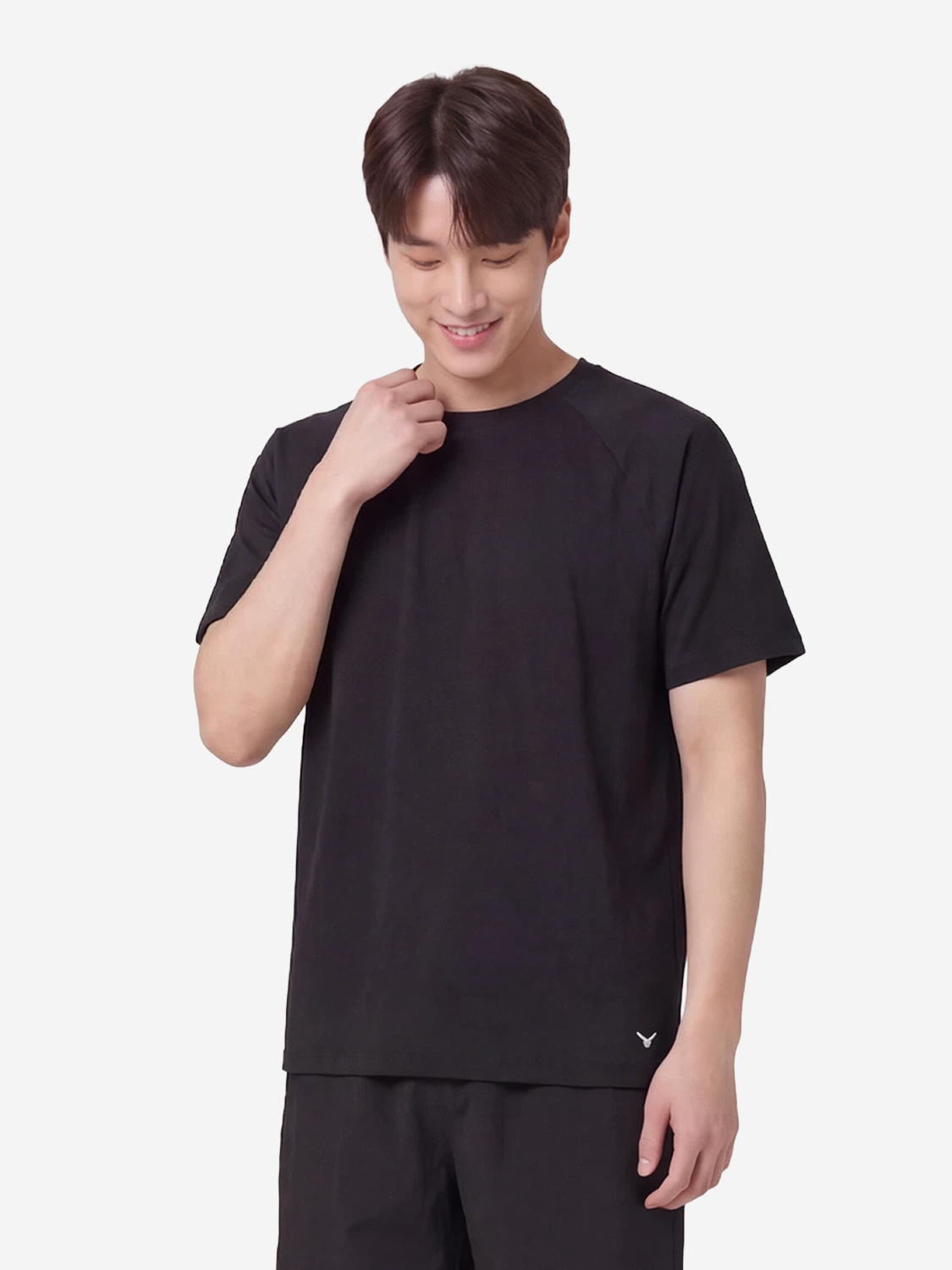[UV 최대 97% 차단] 공용 소로나 라글란 반팔티 M/XL 블랙