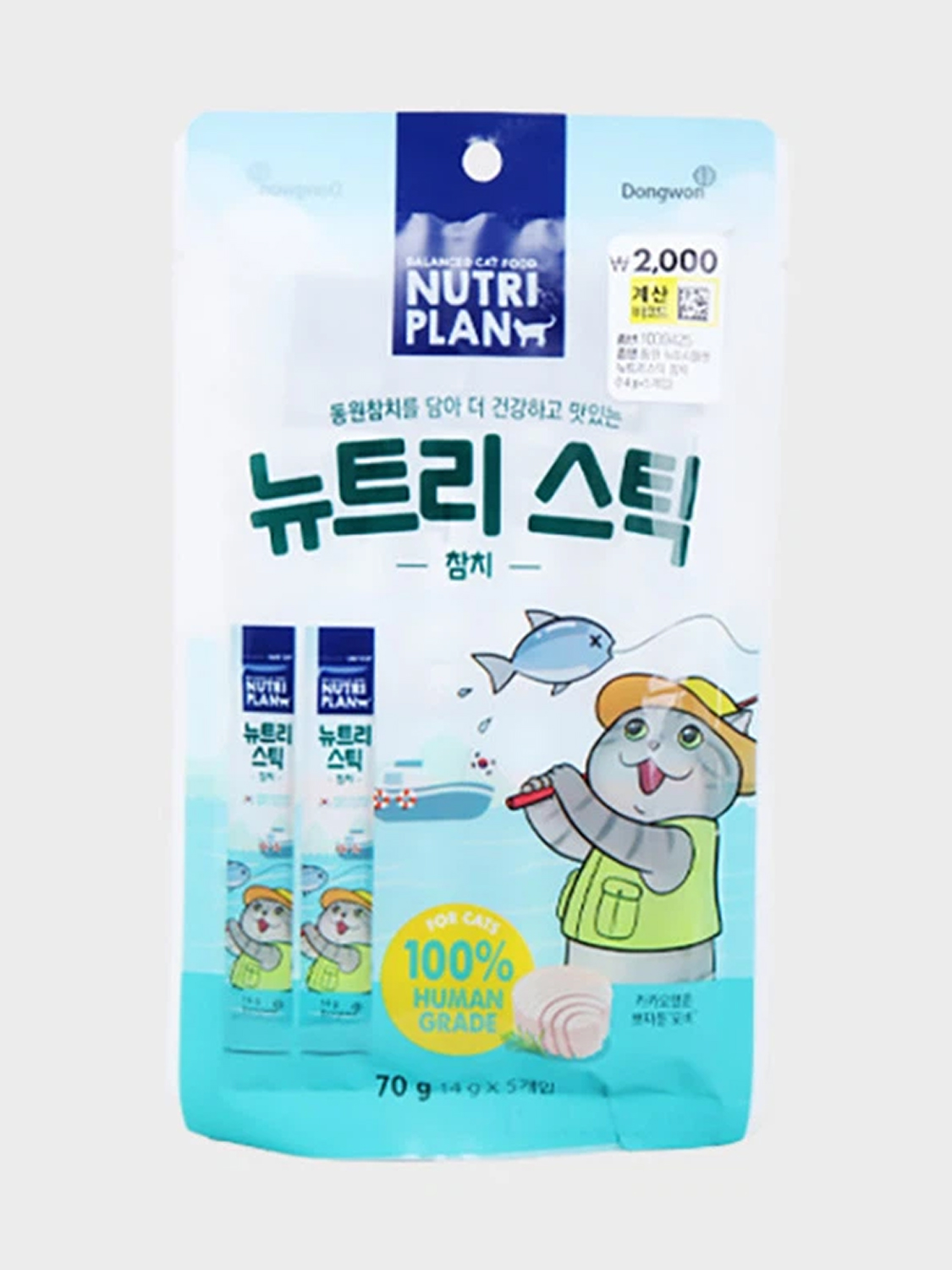 [Зоо] Лакомство Dongwon Nutriplan Тунец 14 г, 5 шт.