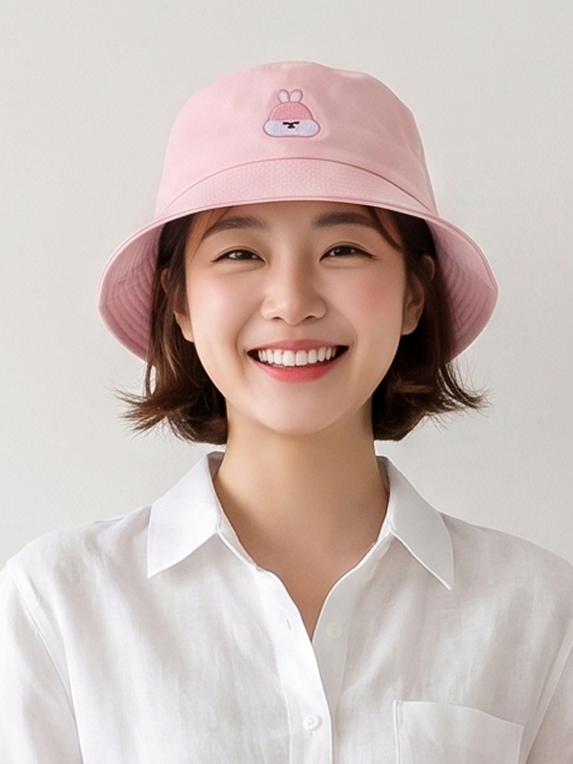 볼이빵빵한친구들 양면 버킷햇 토끼