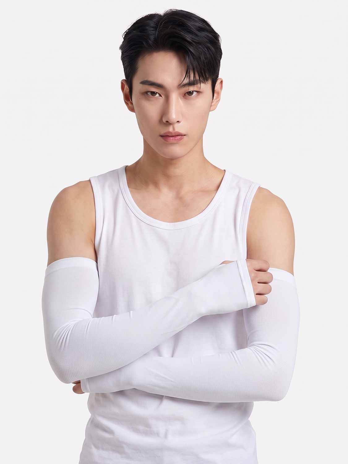 [UV 최대 99% 차단] ]자외선 차단 메쉬 밴딩 팔 토시 손등형 블루