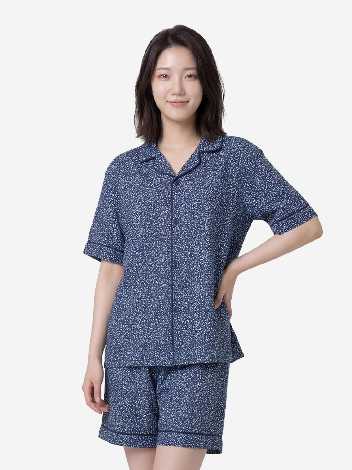 [공용] 레이온 리오셀 반바지 파자마 L 네이비