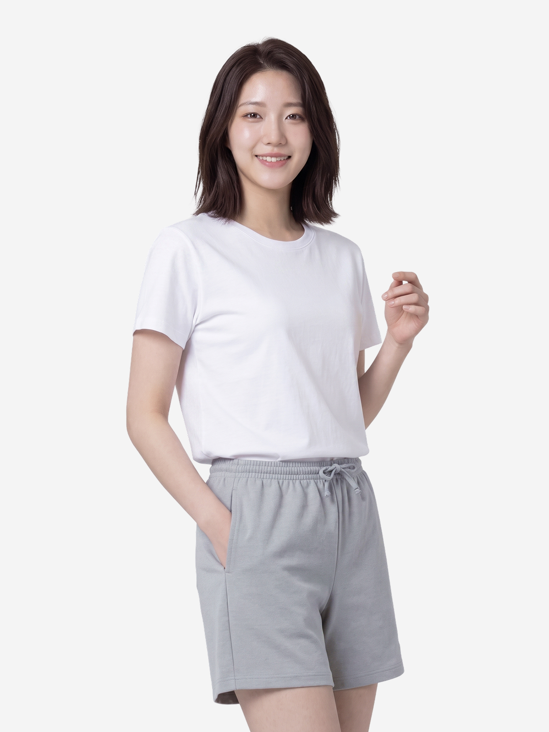 [UV 최대 98% 차단] 여성 소로나 반바지 S 라이트그레이