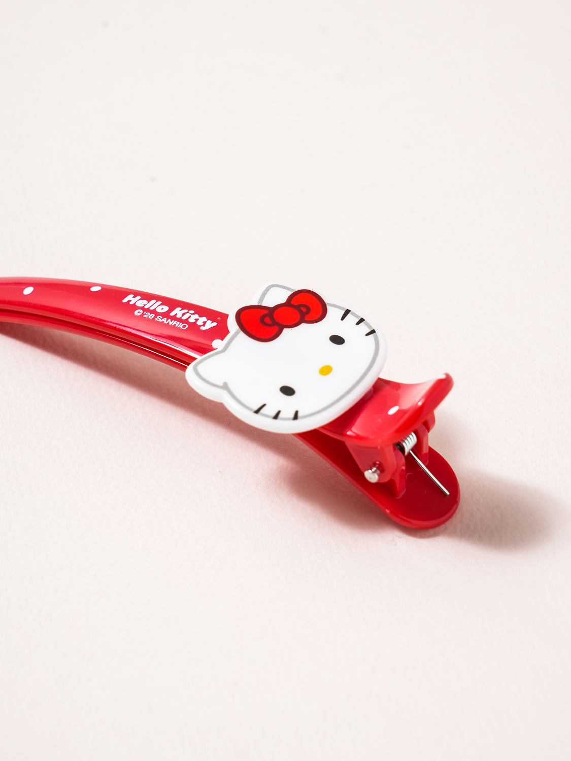 [7/24 OPEN] Длинный зажим для волос Hello Kitty в горошек