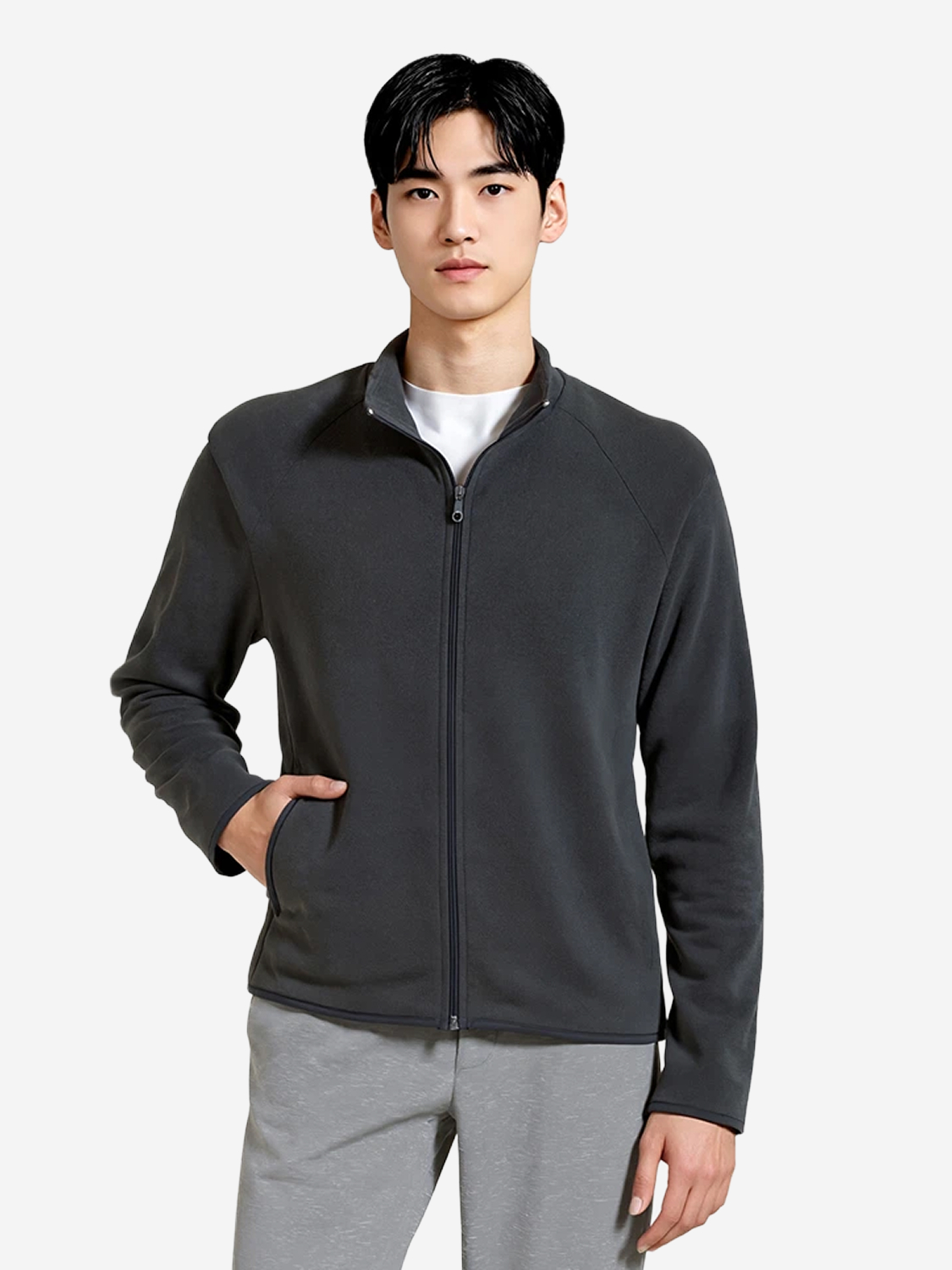 긴팔 플리스 자켓 M/XL 블랙