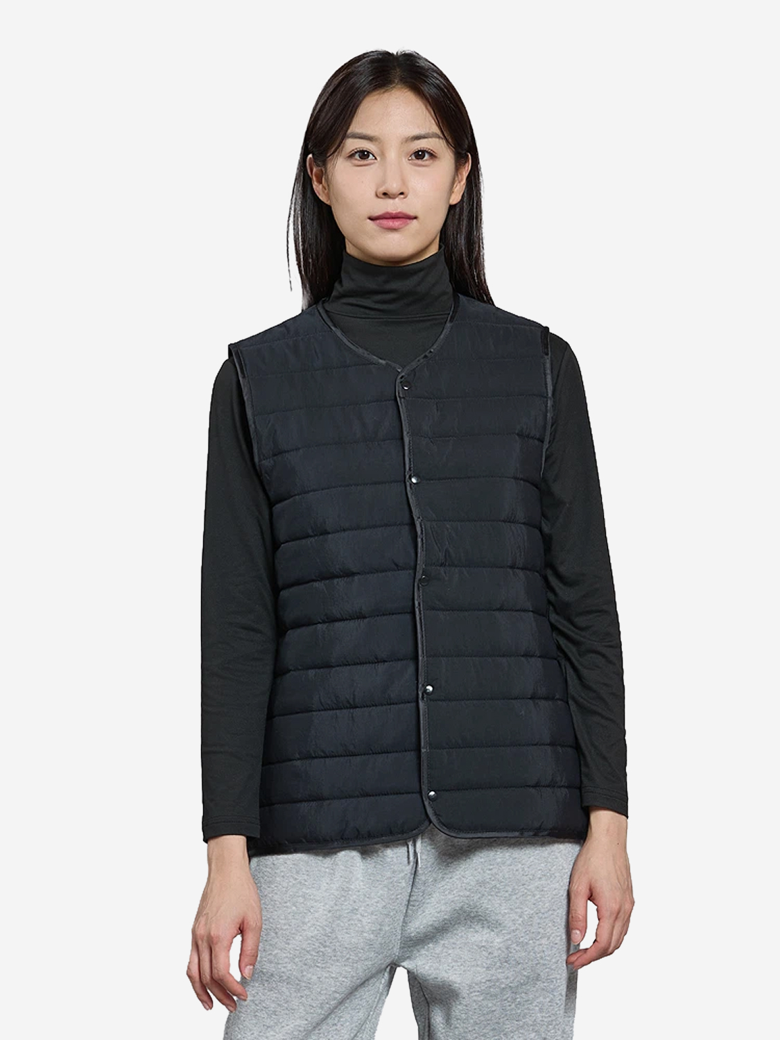 나일론 패딩 조끼 M/L/XL 블랙