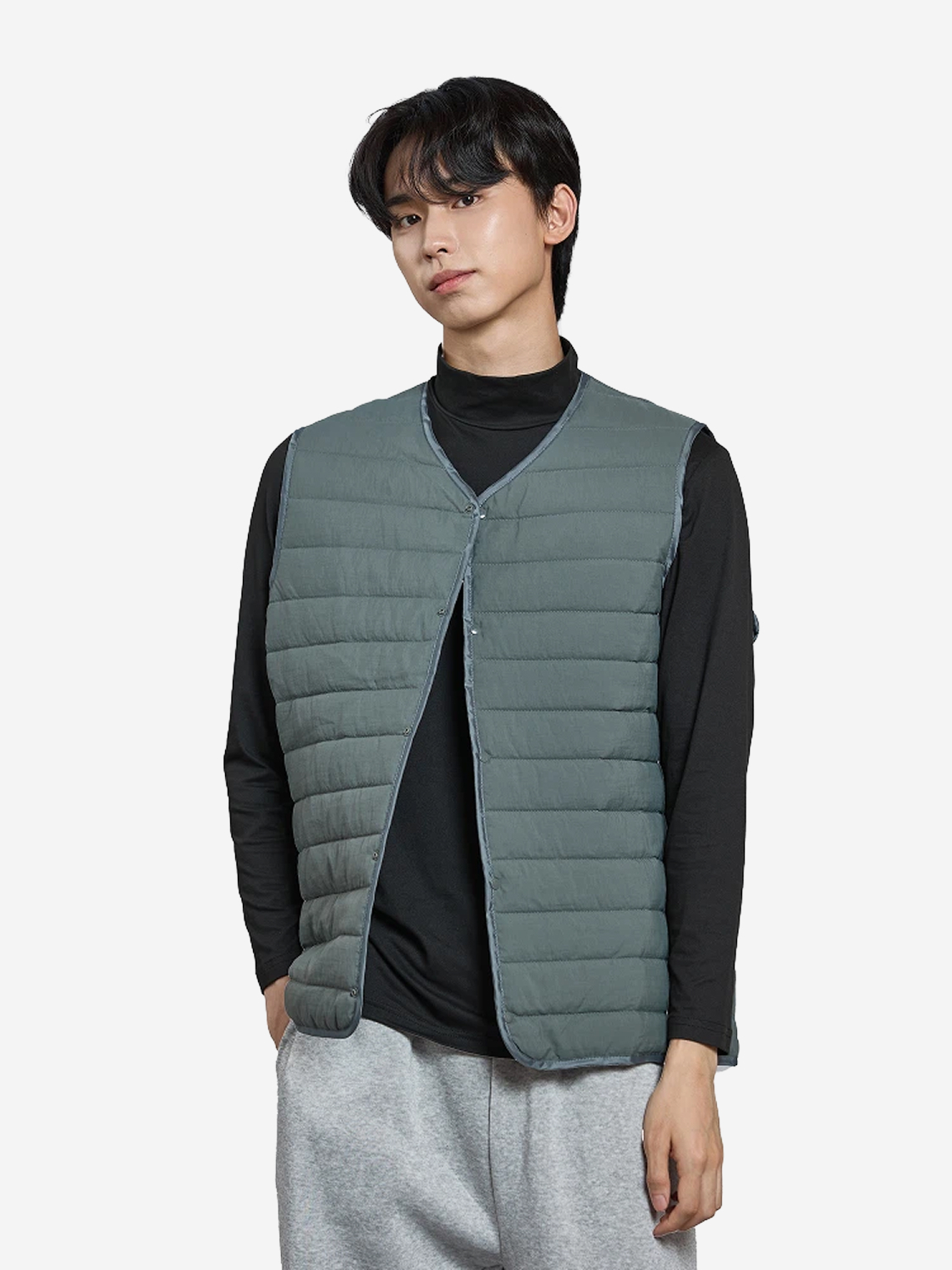 나일론 패딩 조끼 M/L/XL 카키그레이