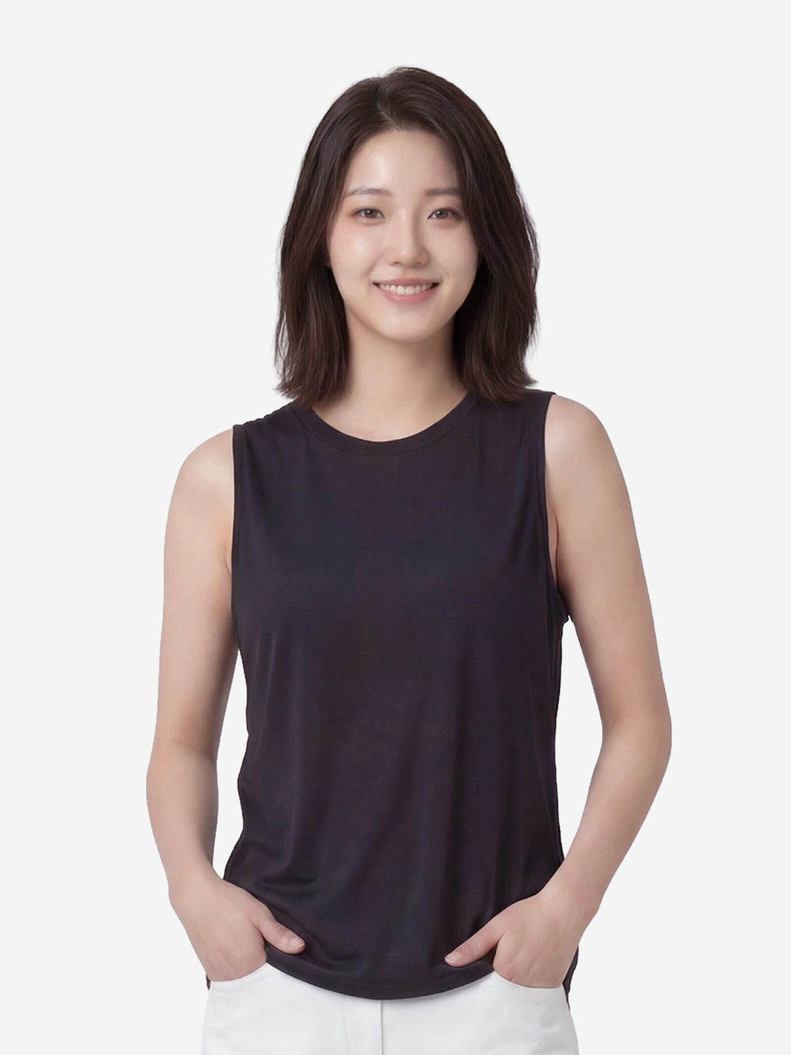 [UV 최대 97% 차단] 여성 소로나 민소매 티셔츠 S/M/L 블랙