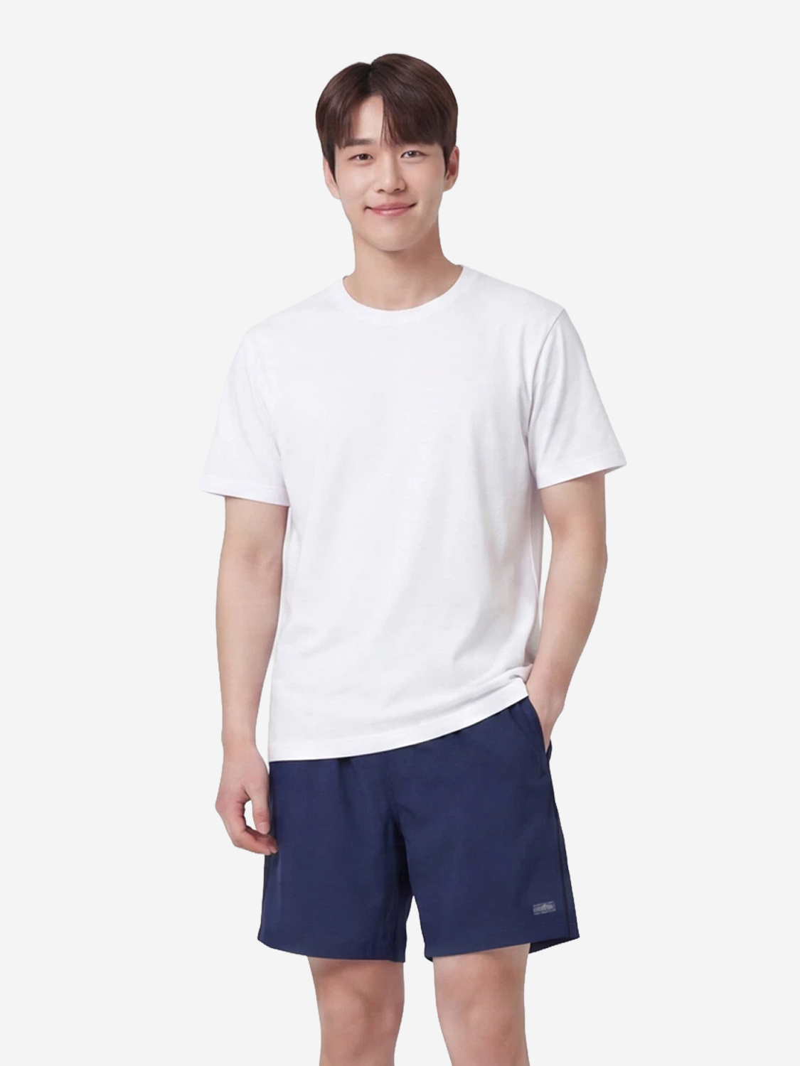 [남성] 라인 패턴 스포츠 팬츠 L 블루