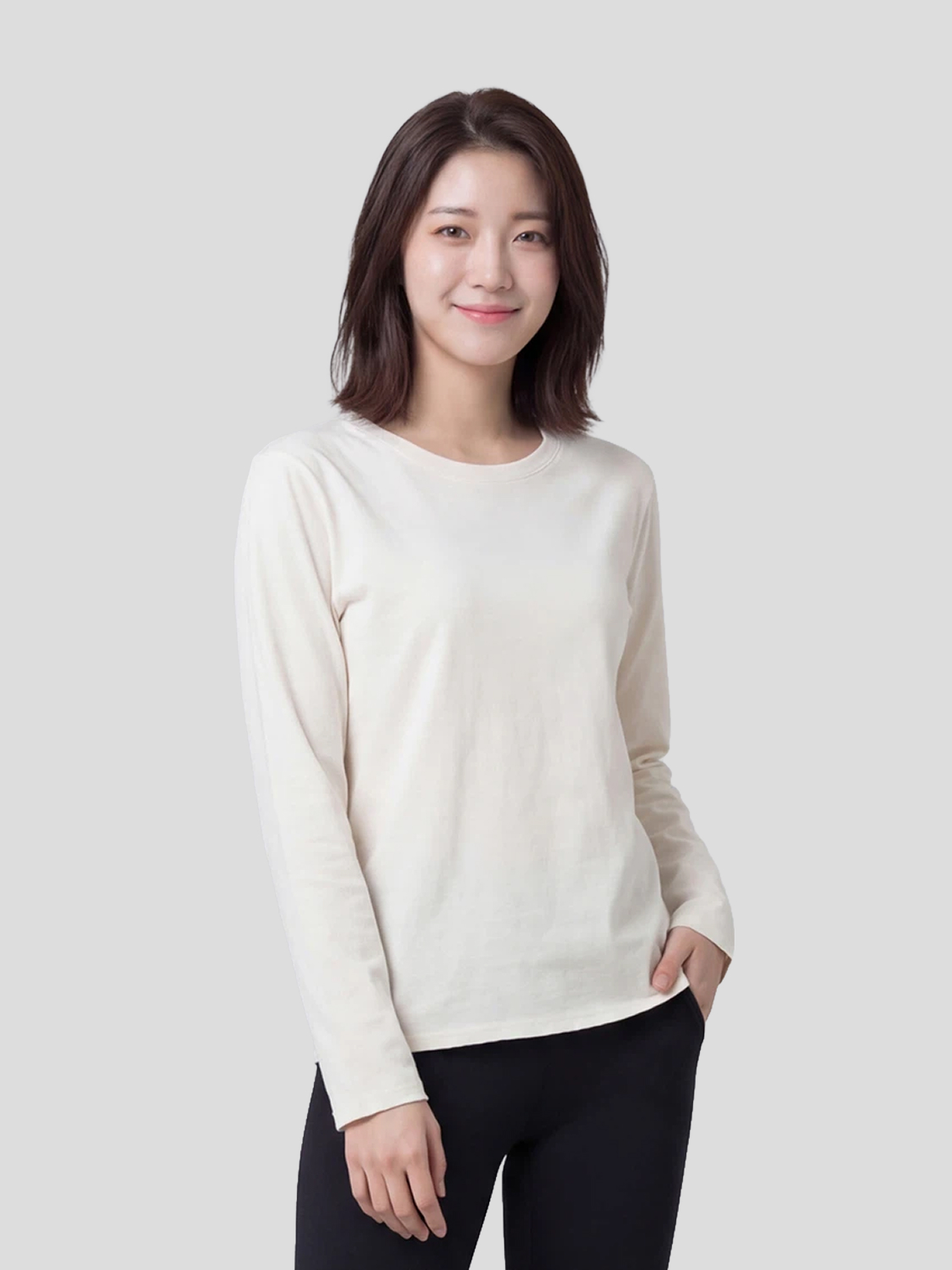 소로나 긴팔 스탠다드핏 95 아이보리
