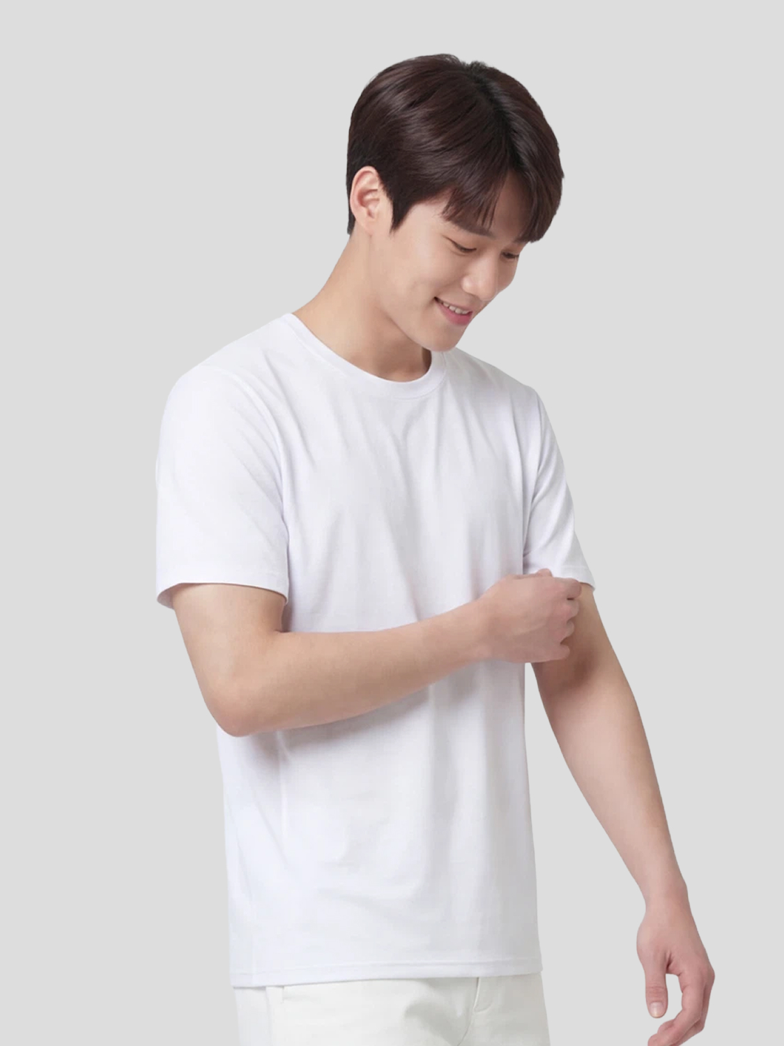 이지쿨 메시 U넥 반팔 티셔츠 95/100/105/110 화이트