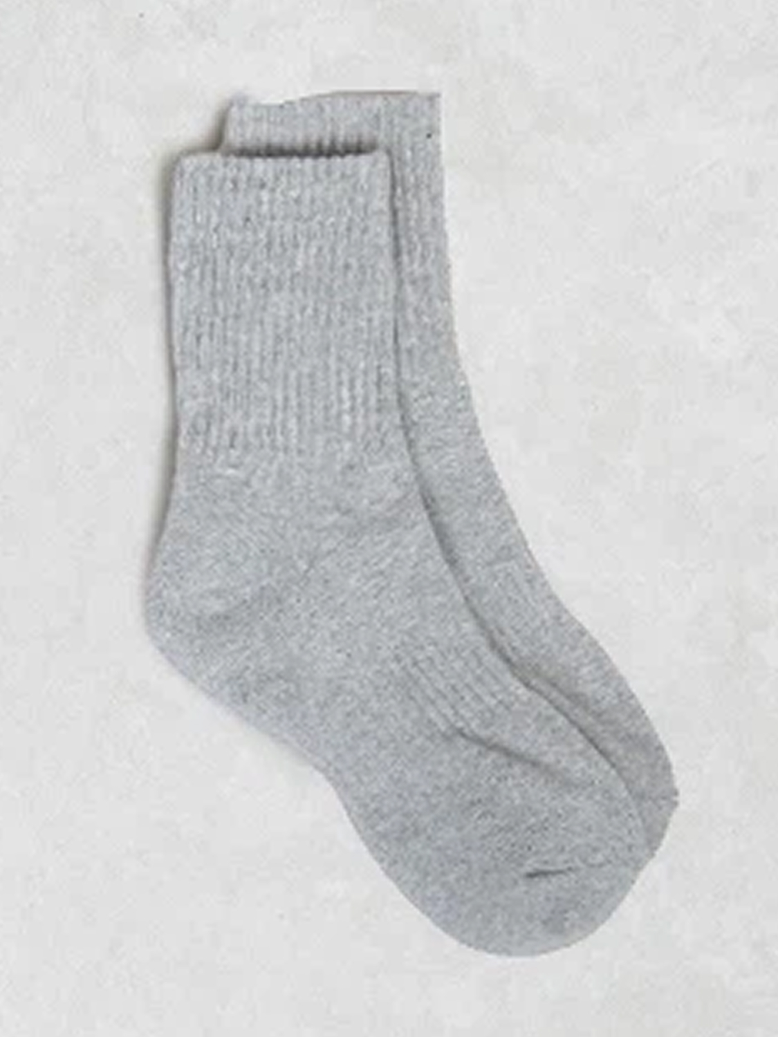 여성용 무지 크루 양말