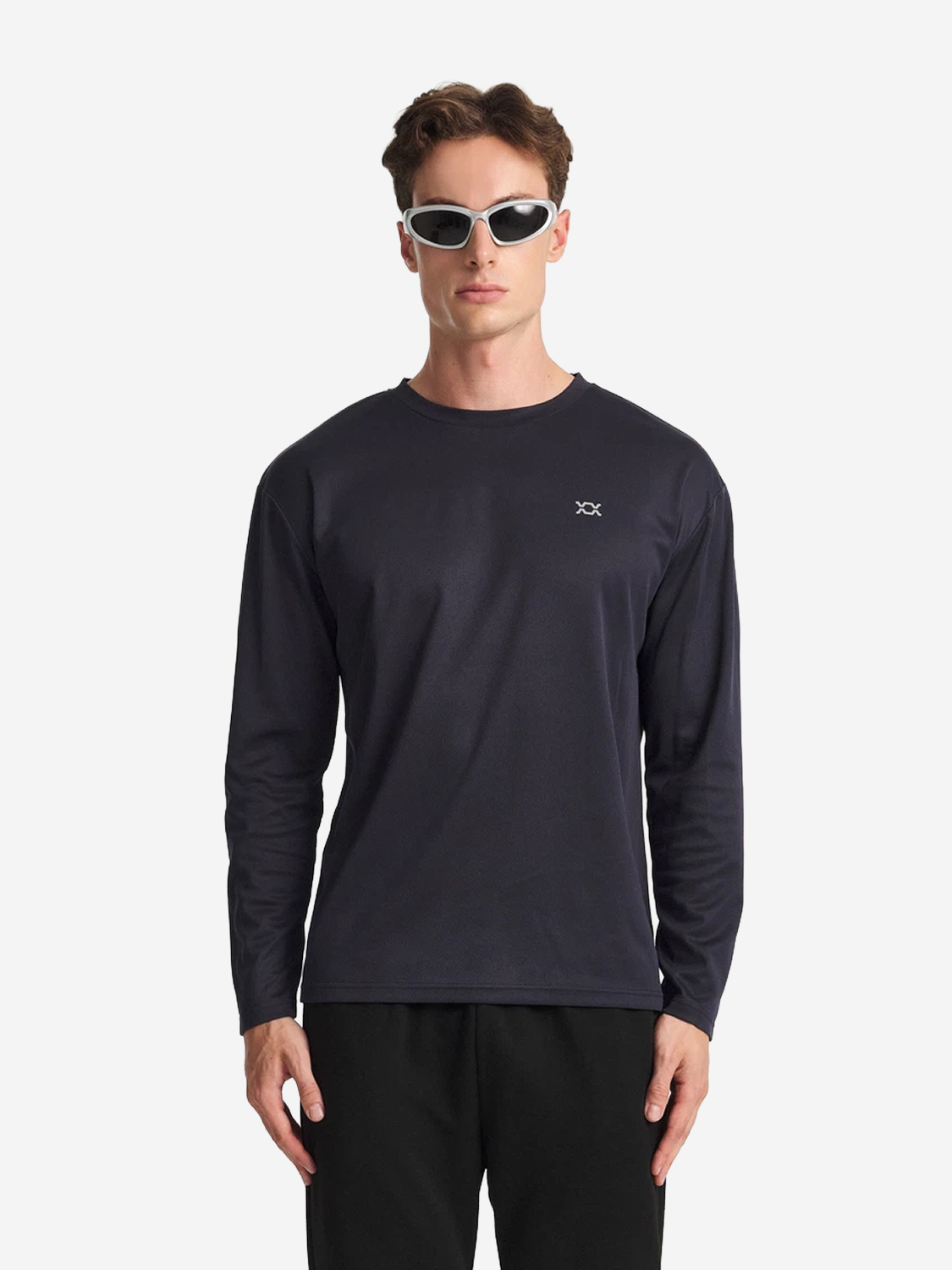REXY 메쉬 긴팔 티셔츠 M/L/XL 네이비