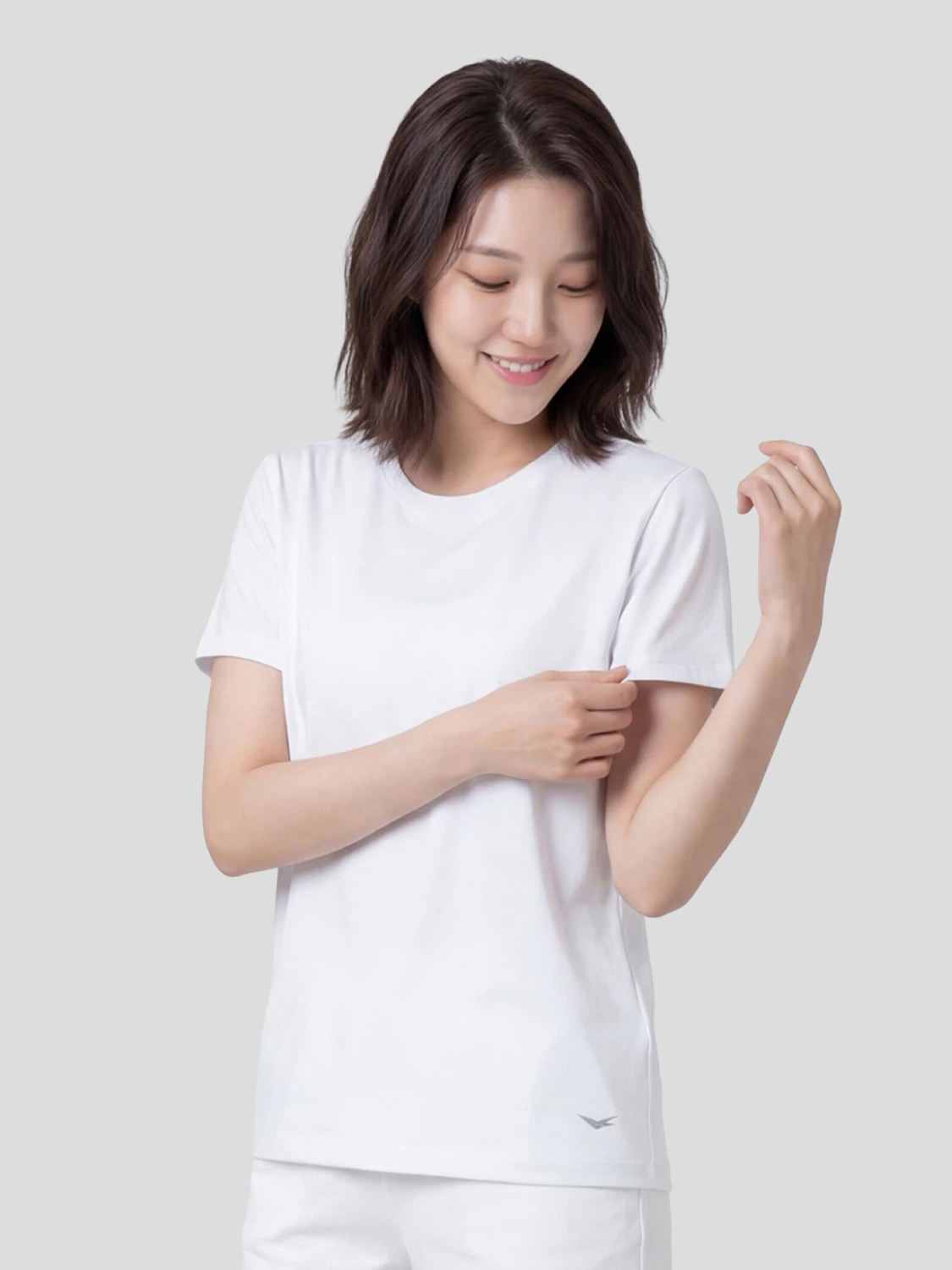 [UV 최대 98% 차단] 여성 소로나 레귤러핏 반팔 티셔츠 S/M 화이트