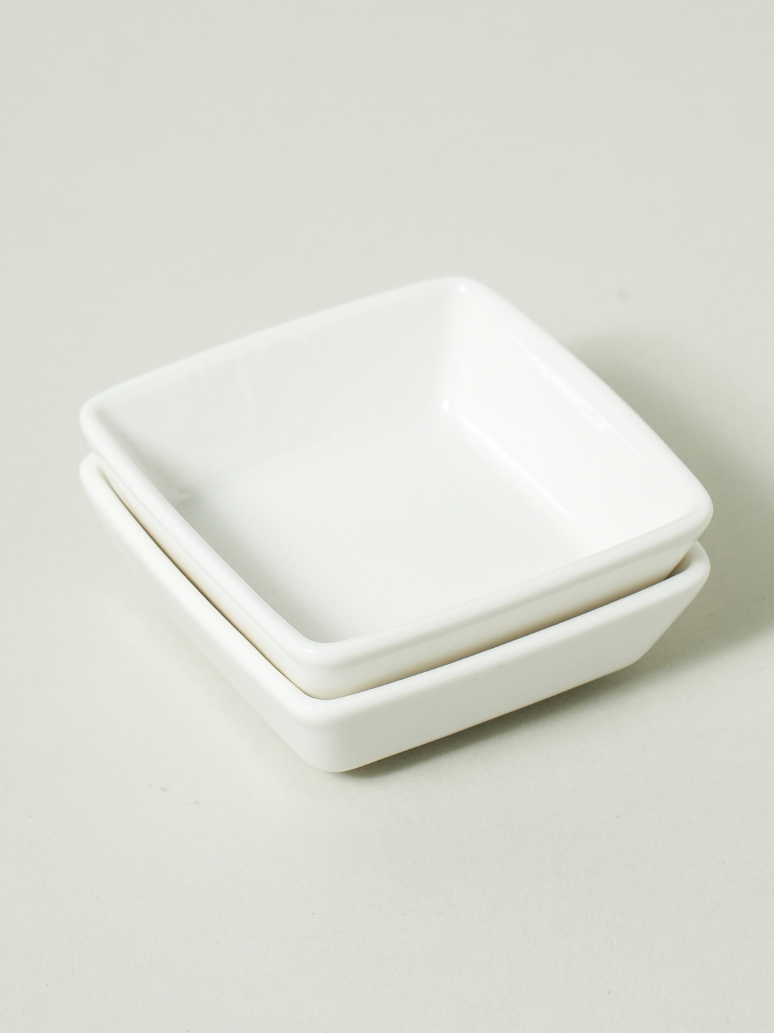 화이트 사각 종지 7.5 cm 2개입