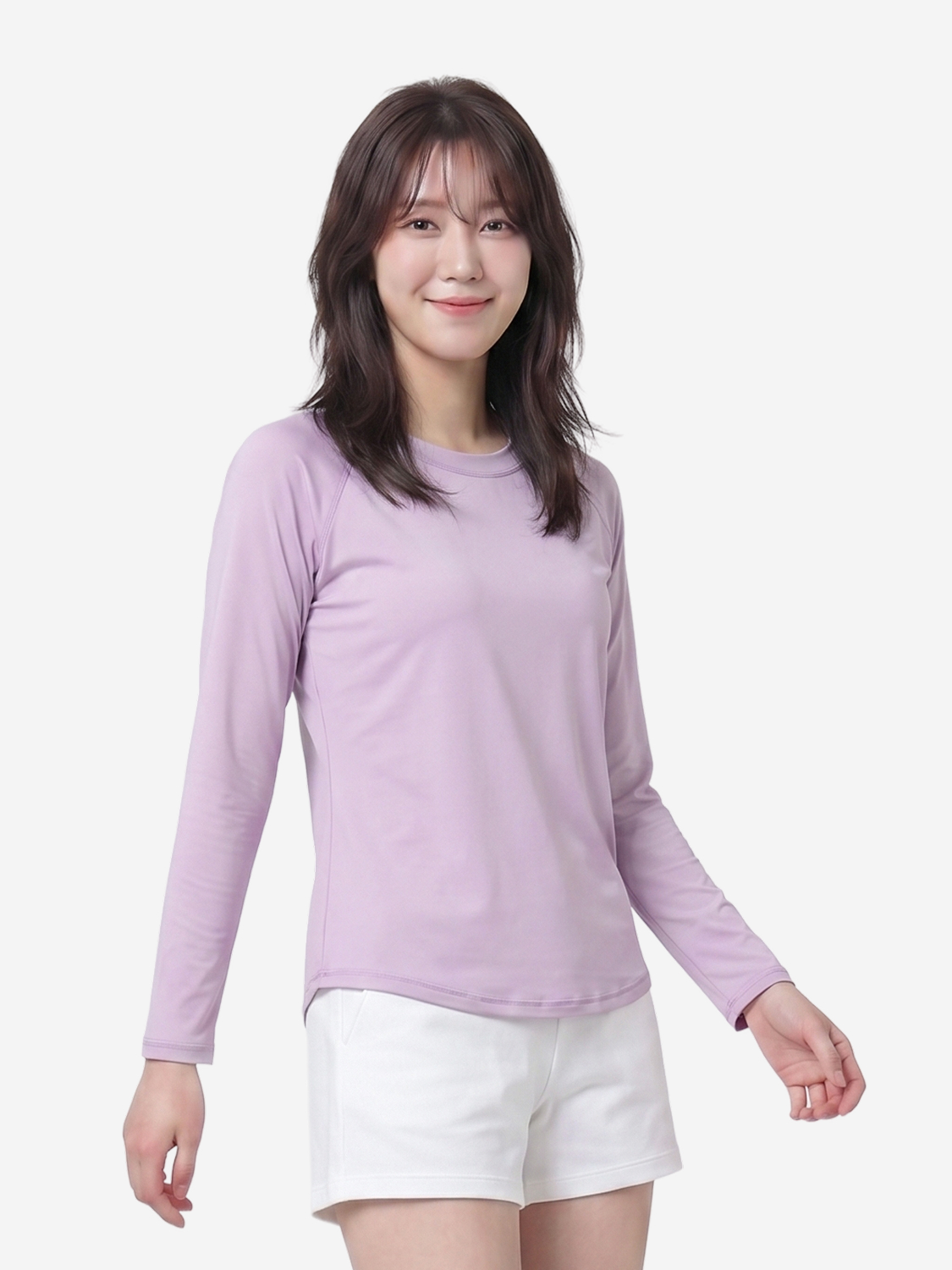 루즈핏 롱 슬리브 S 퍼플