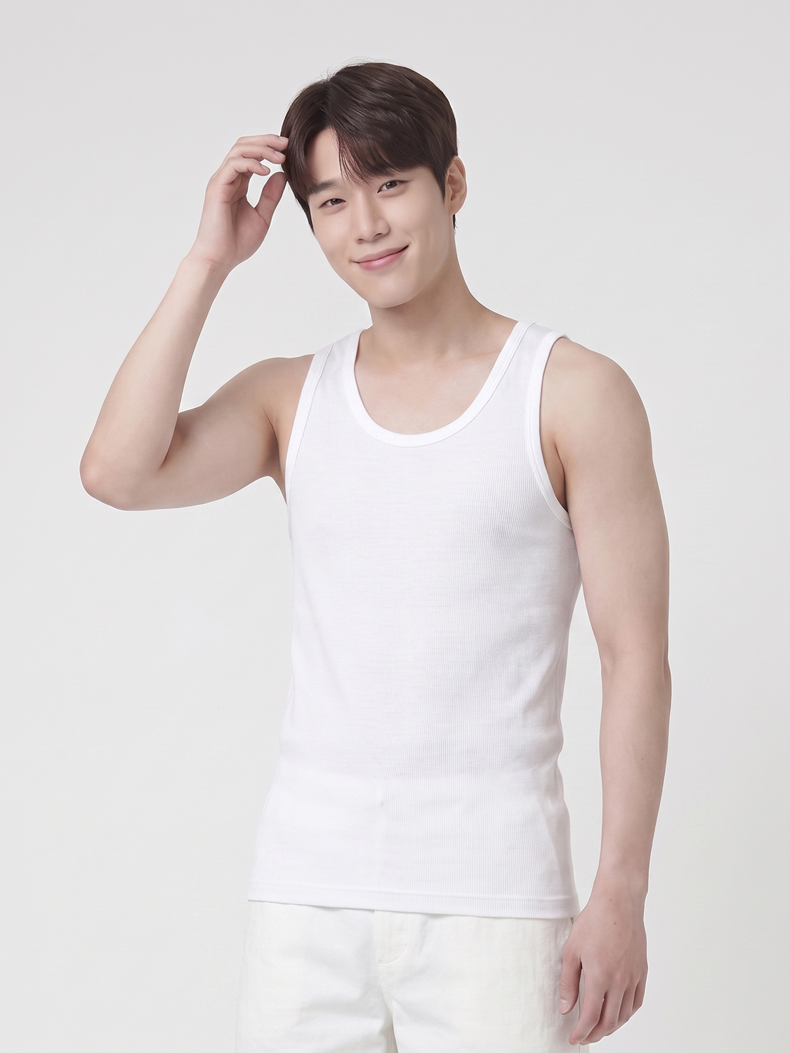 트라이 남성 기본 면 런닝 XL