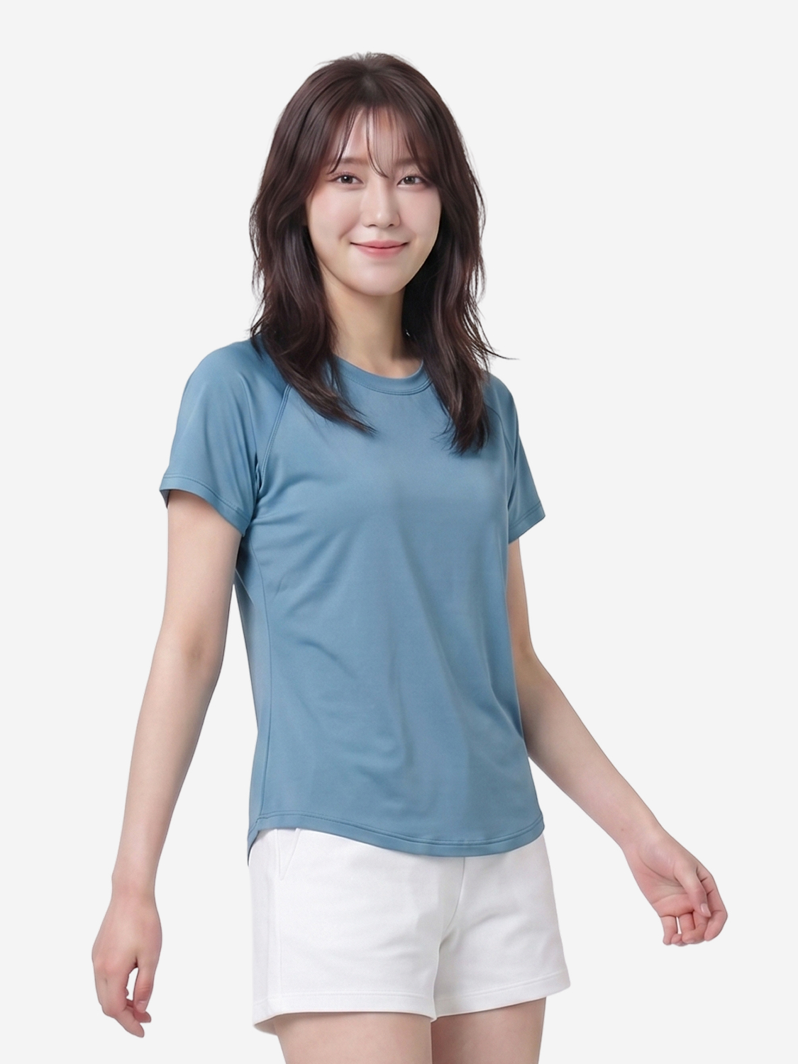 루즈핏 숏 슬리브 L 블루