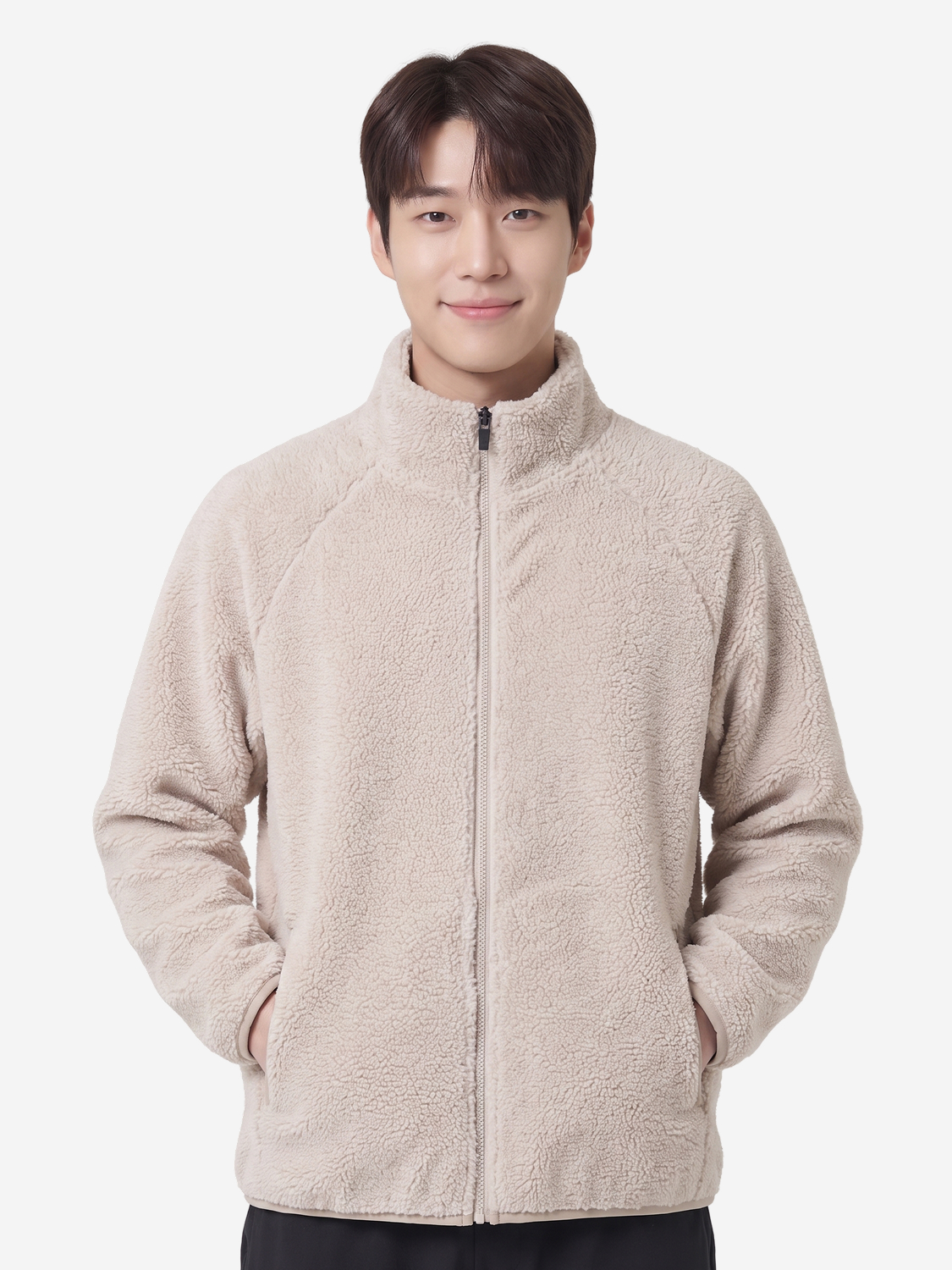 플러피 긴팔 플리스 집업 XL