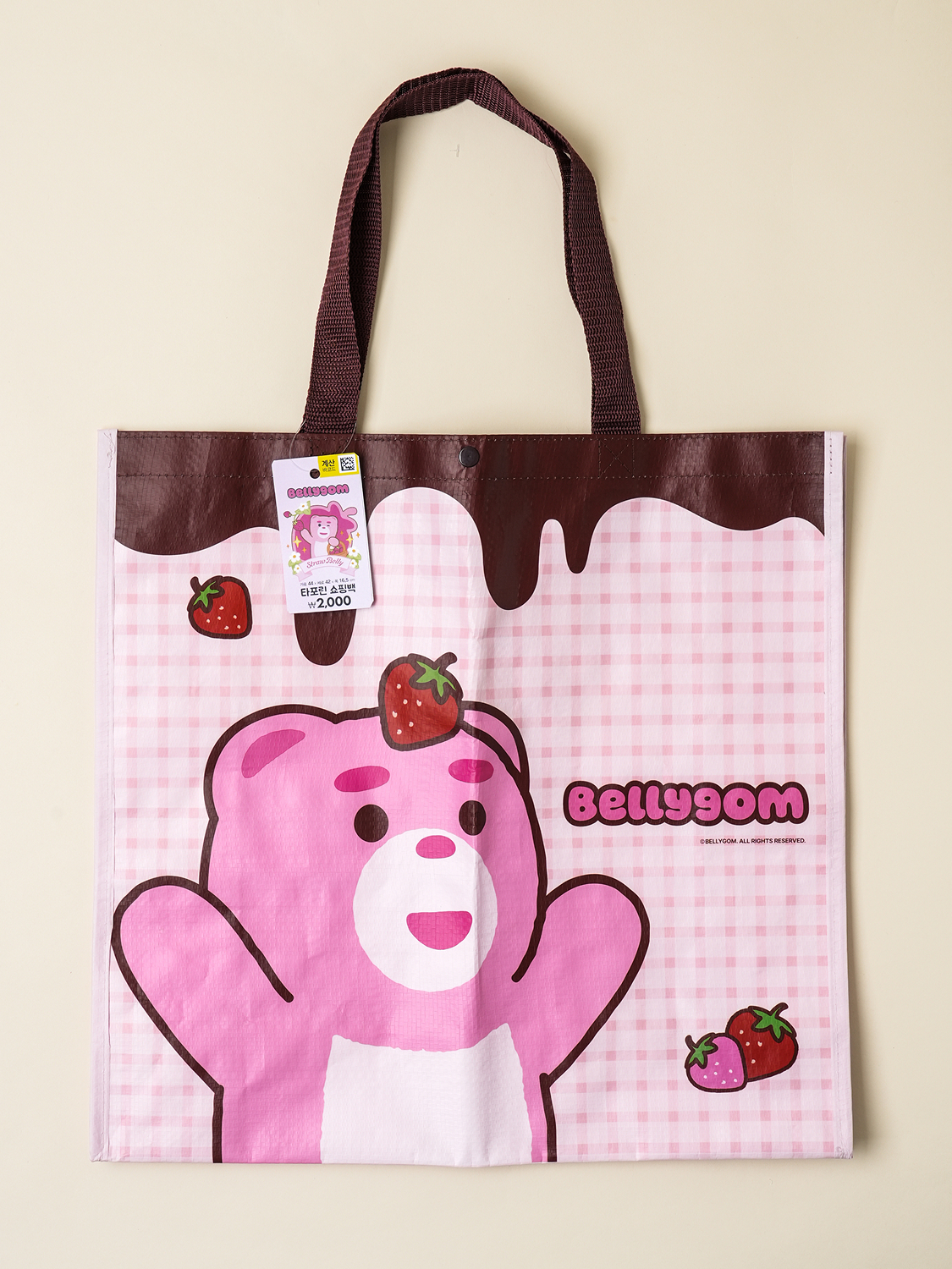 벨리곰 스트로베리 타포린 백