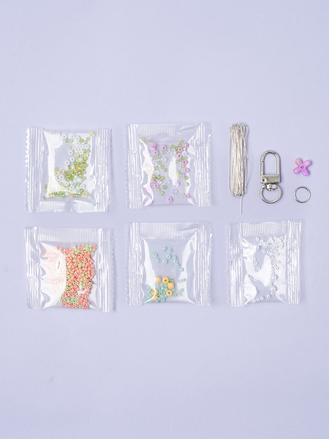비즈 DIY 꽃다발 키링 만들기