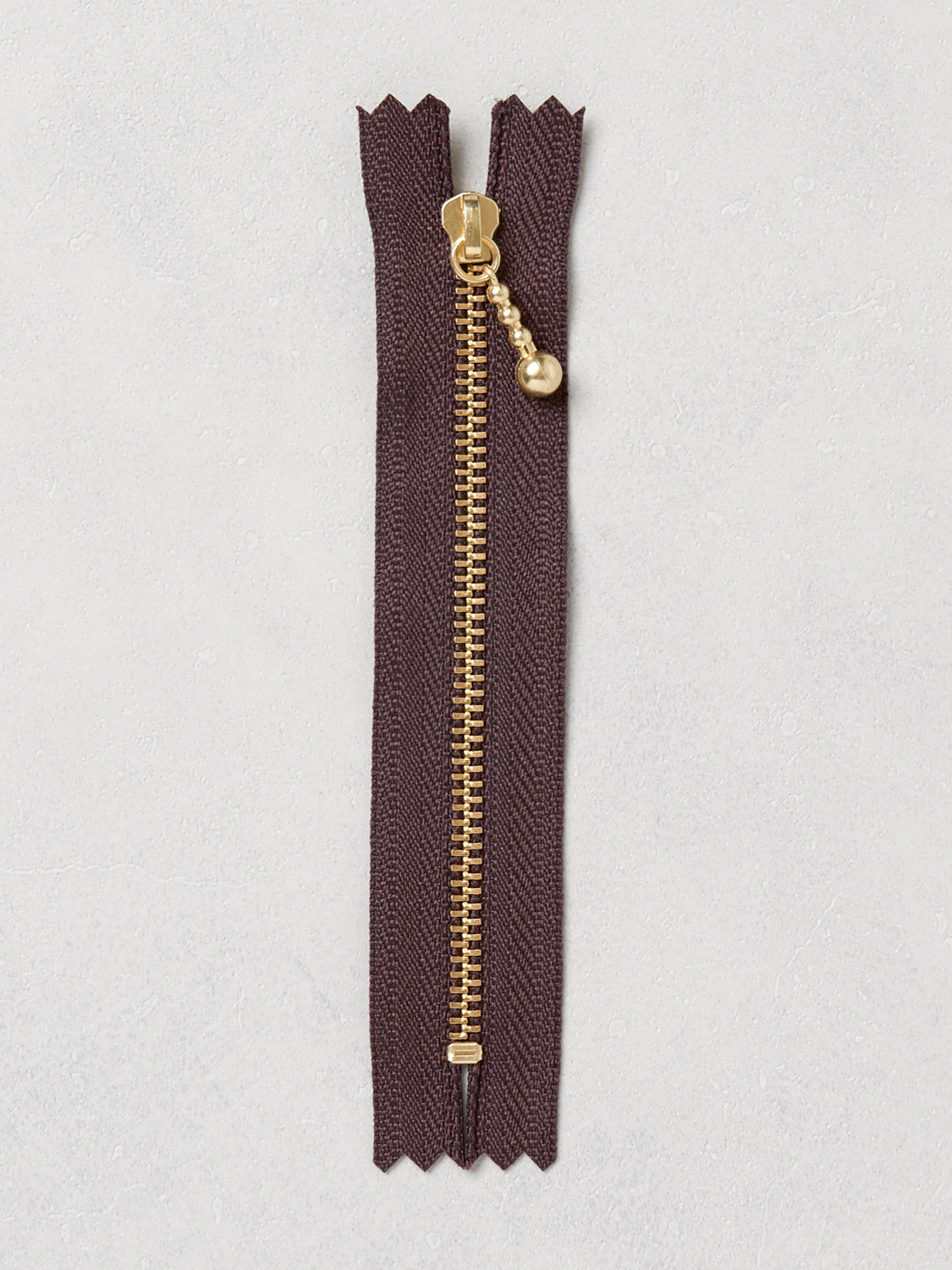 일본제 골드 지퍼 YKK 12 cm 브라운