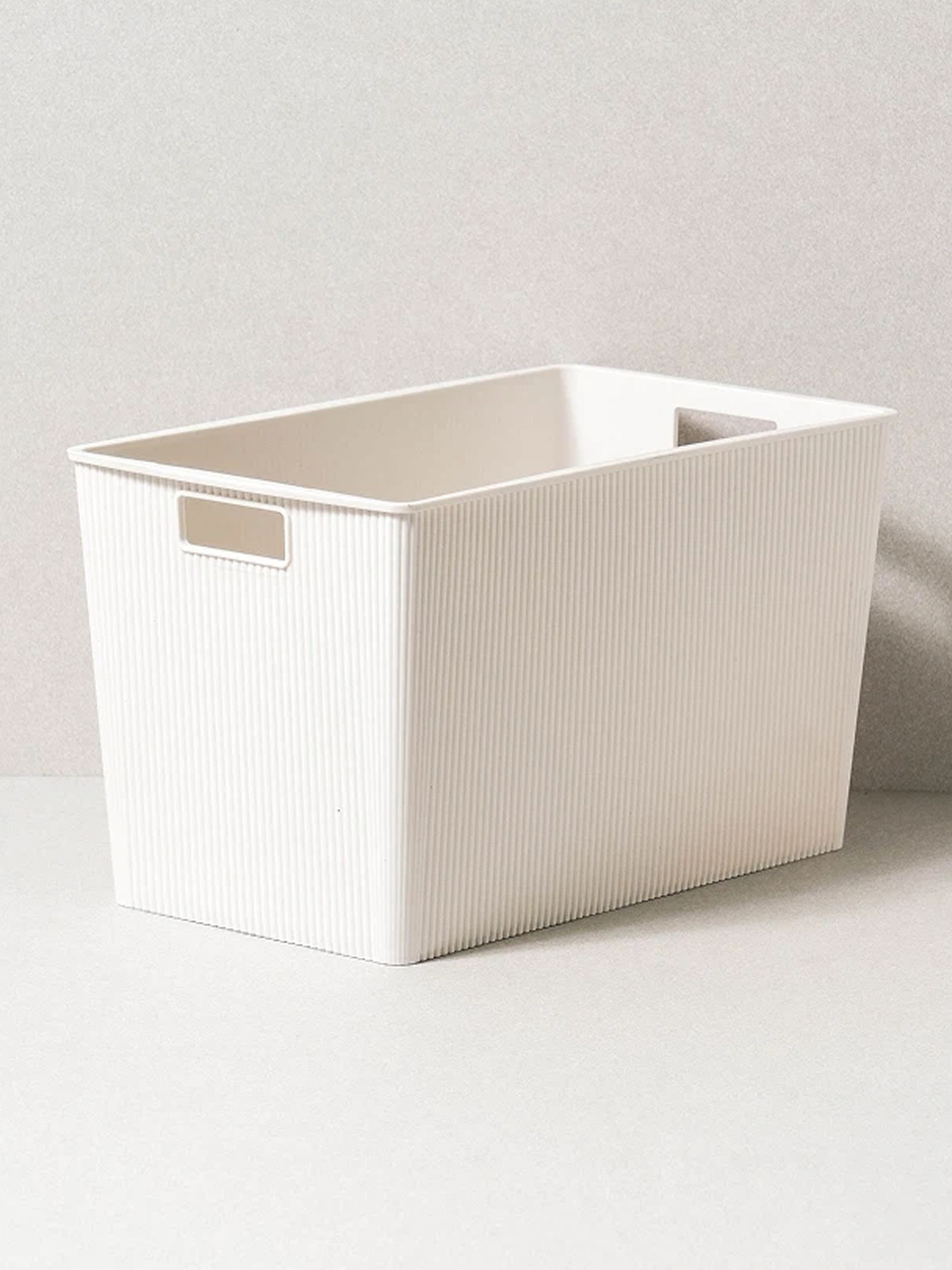 모던 템바보드 바구니 20 X 34 X 20 cm 아이보리