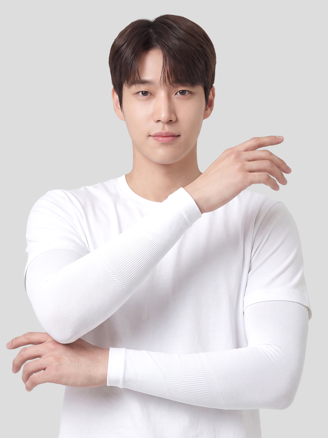 [UV 최대 95% 차단] 여성 아쿠아엑스 손목형 쿨 토시 화이트
