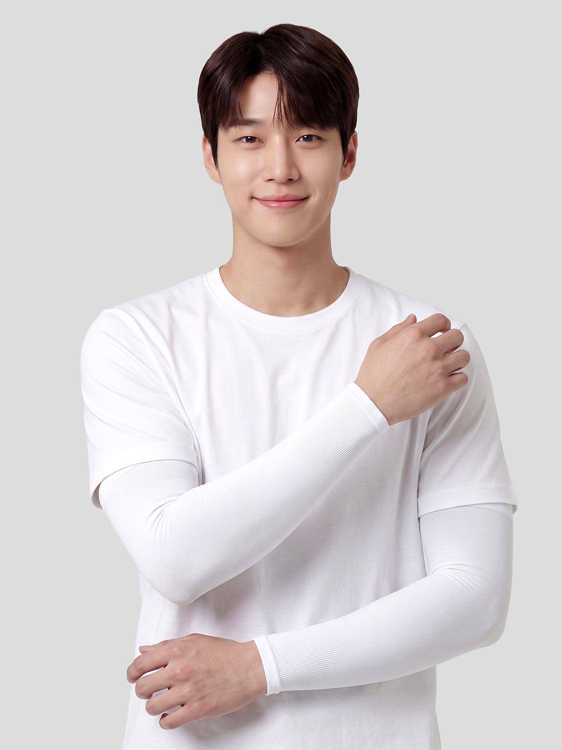 [UV 최대 99% 차단] 자외선 토시 남성 화이트