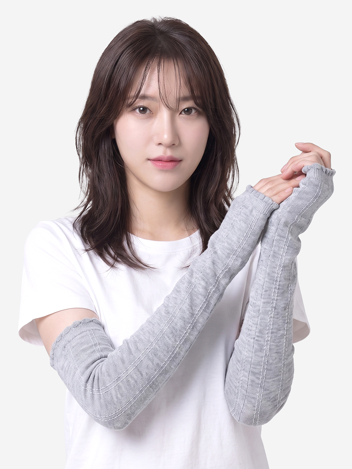 자외선 차단 짜임 토시 그레이