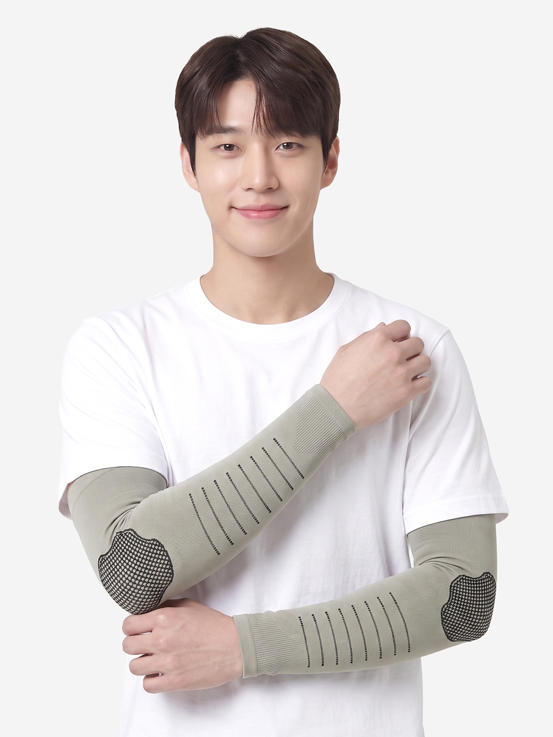 [UV 최대 98% 차단] 자외선 차단 밀림 방지 밴딩 팔 토시 그레이