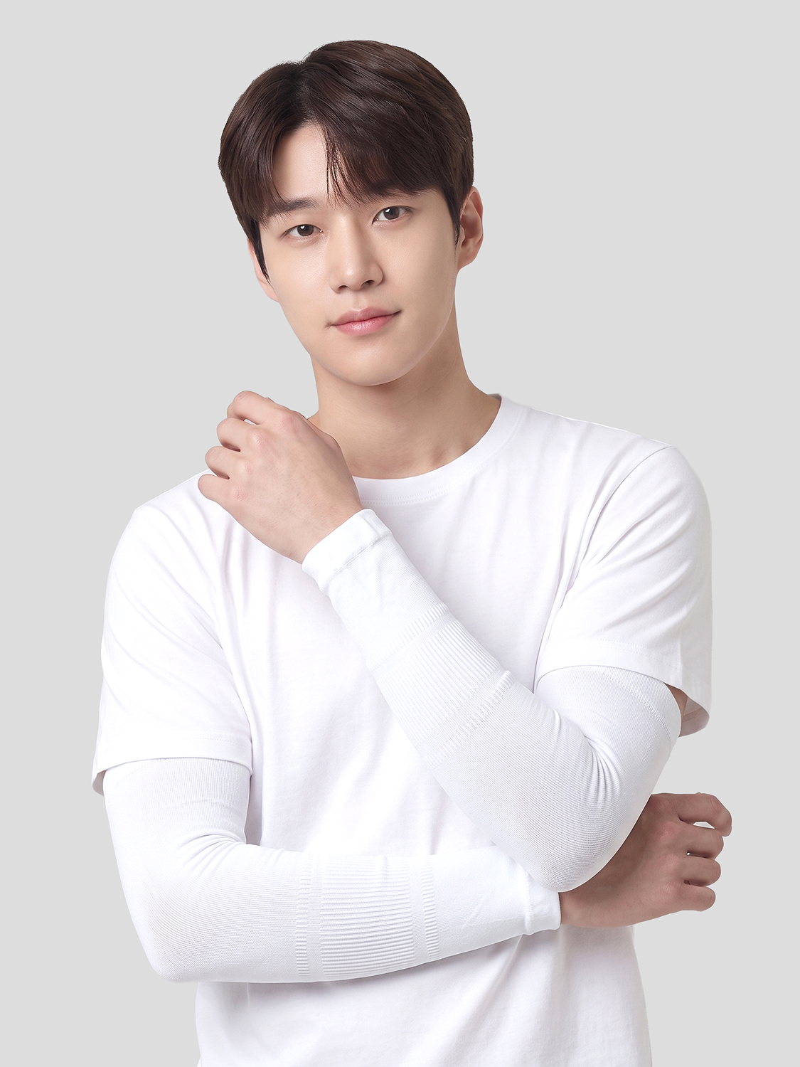 자외선 차단 쿨 토시 남성용 화이트