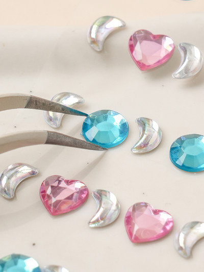 Jewel Stickers Moon & Hearts