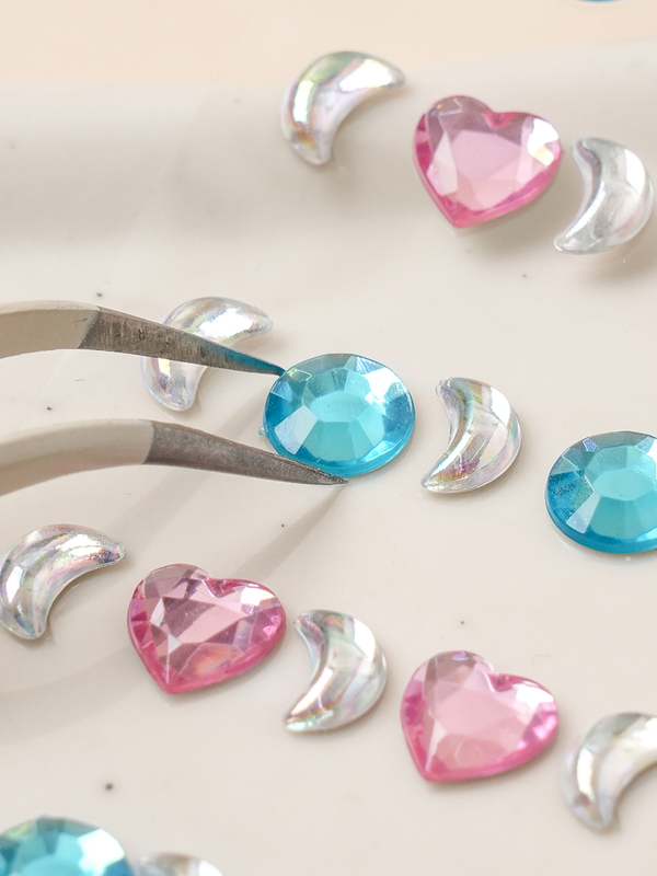 Jewel Stickers Moon & Hearts