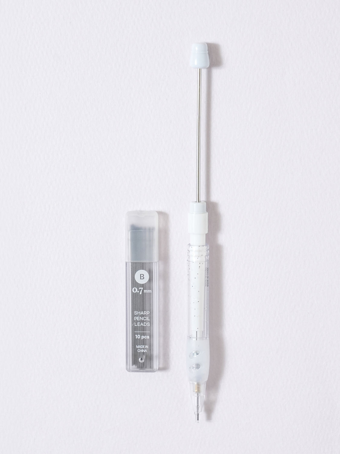 샤프 꾸미기 샤프 화이트＆B심 0.7 mm
